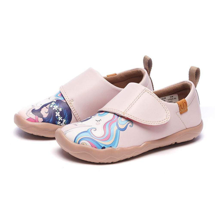 UIN Footwear Kid Girl and Unicorn Microfiber Leather Shoes Canvas loafers