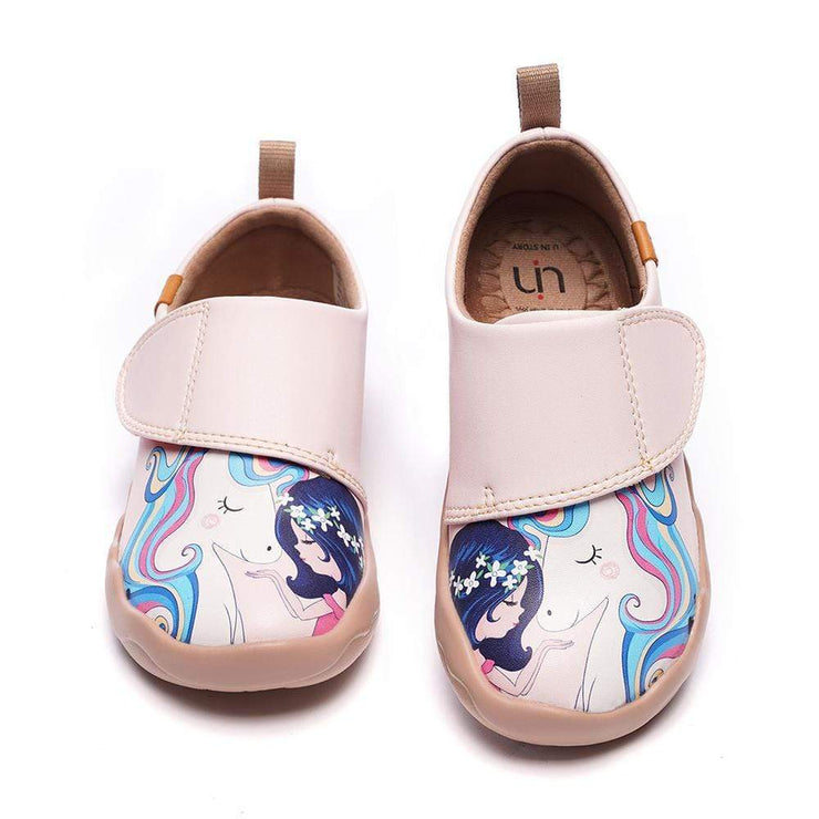 UIN Footwear Kid Girl and Unicorn Microfiber Leather Shoes Canvas loafers