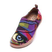 UIN Footwear Kid -Looking at You- Modern Art Painted Kids Casual Shoes Canvas loafers