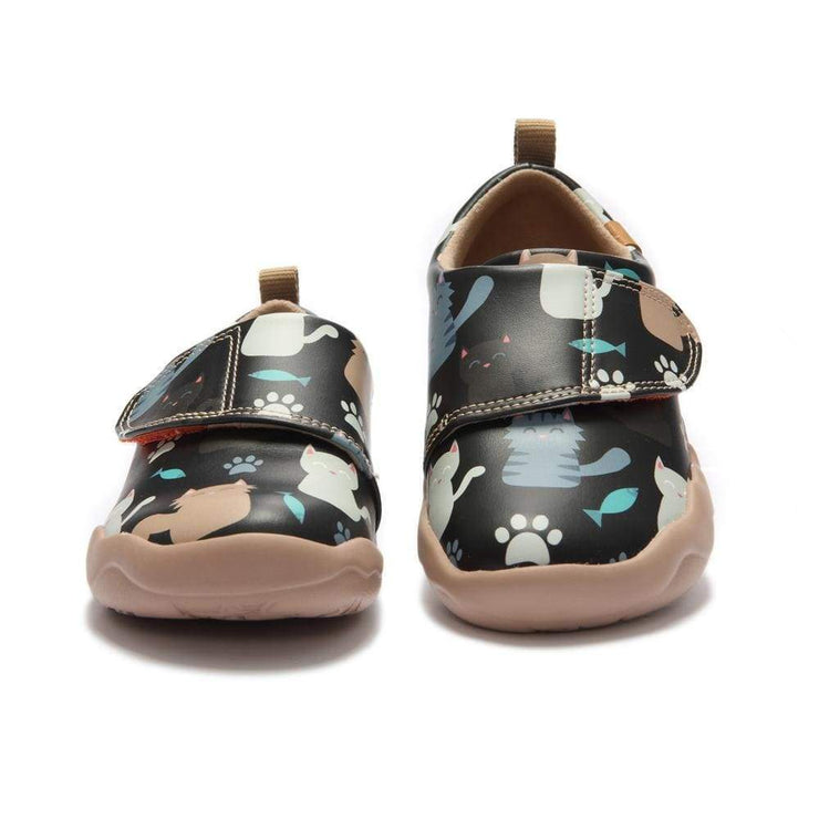 UIN Footwear Kid Lovely Cat Canvas loafers