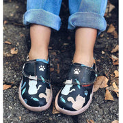 UIN Footwear Kid Lovely Cat Canvas loafers