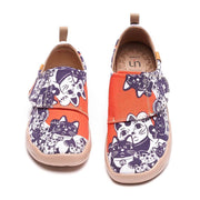 UIN Footwear Kid -Maneki neko- Art Designed kids Fashion Canvas Shoes Canvas loafers