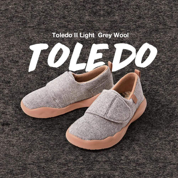 UIN Footwear Kid (Pre-sale) Toledo II Light Grey Wool Kid Canvas loafers