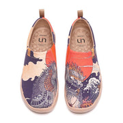 UIN Footwear Men -Creature- Men Art Painted Canvas Fashion Loafers Canvas loafers