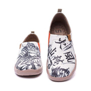 UIN Footwear Men -Fuurin Kazan Samurai- Art Painted Men Fashion Shoes Canvas loafers