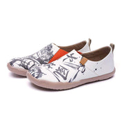 UIN Footwear Men -Fuurin Kazan Samurai- Art Painted Men Fashion Shoes Canvas loafers