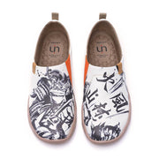 UIN Footwear Men -Fuurin Kazan Samurai- Art Painted Men Fashion Shoes Canvas loafers