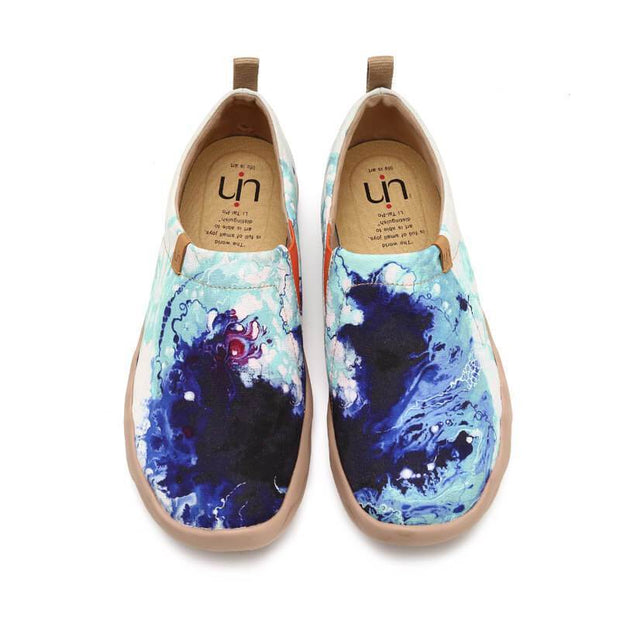 UIN Footwear Men Mottled Blue Canvas loafers