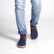 UIN Footwear Men (Pre-sale) Cuenca Deep Blue Cow Suede Canvas loafers