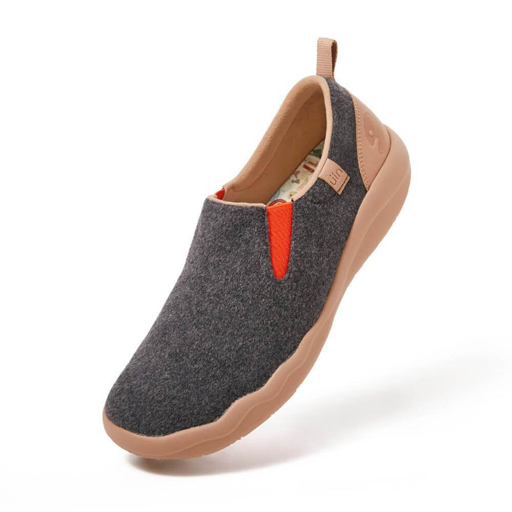 UIN Footwear Men (Pre-sale) Cuenca Deep Grey Wool Men Canvas loafers