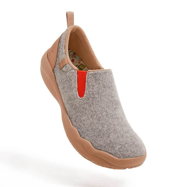 UIN Footwear Men (Pre-sale) Cuenca Light Grey Wool Men Canvas loafers