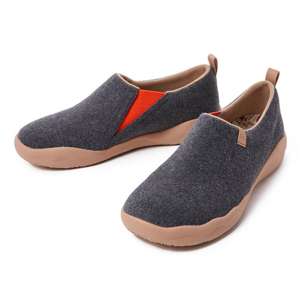 UIN Footwear Men (Pre-sale) Toledo II Deep Grey Wool Men Canvas loafers