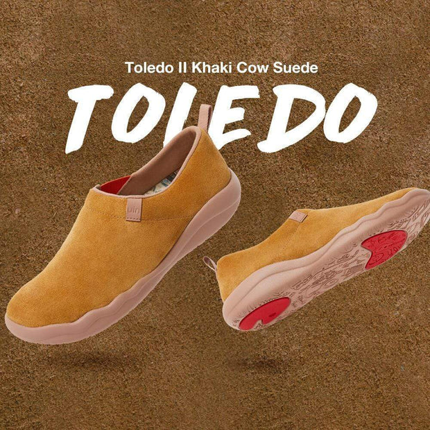 UIN Footwear Men (Pre-sale) Toledo II Khaki Cow Suede Men Canvas loafers