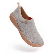 UIN Footwear Men (Pre-sale) Toledo II Light Grey Wool Men Canvas loafers