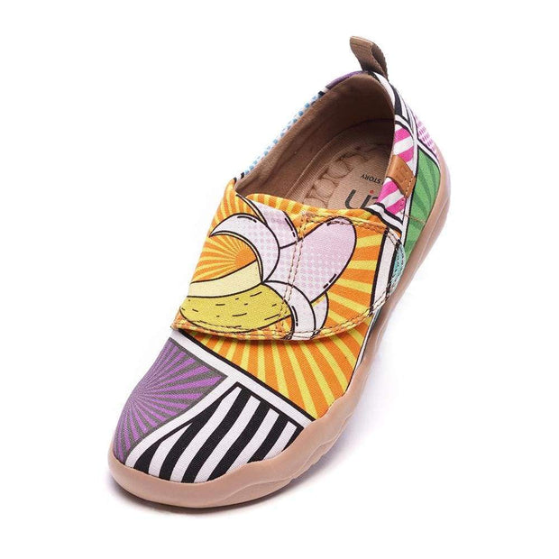 UIN Footwear -Pop Art- Trendy Cartoon Design Painted Kids Shoes Canvas loafers