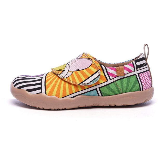 UIN Footwear -Pop Art- Trendy Cartoon Design Painted Kids Shoes Canvas loafers