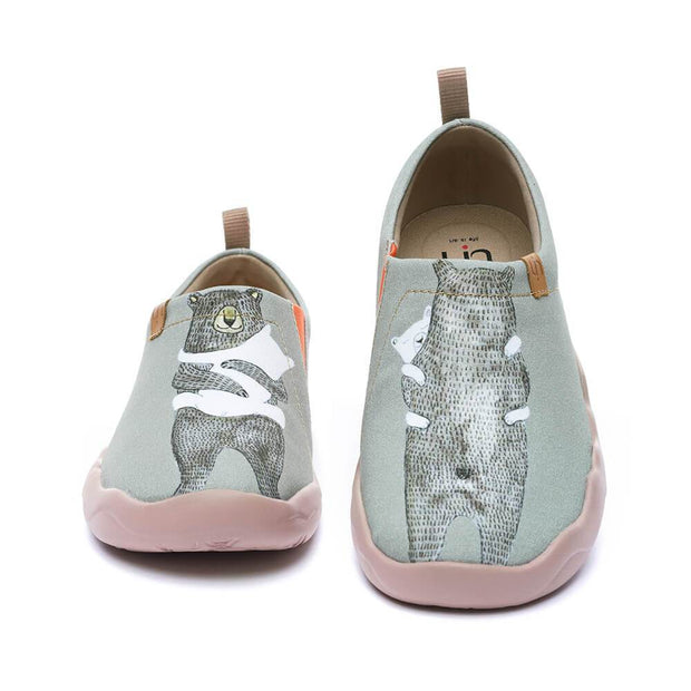 UIN Footwear Women -Bear's Hug- Cute Canvas Slip-ons for Ladies Canvas loafers