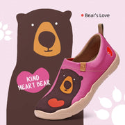 UIN Footwear Women Bear's Love Canvas loafers