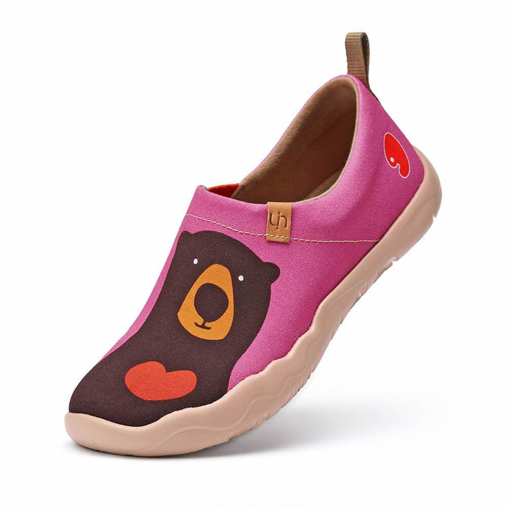 UIN Footwear Women Bear's Love Canvas loafers