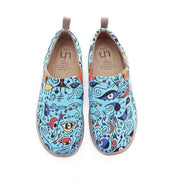 UIN Footwear Women Blue Ocean Canvas loafers