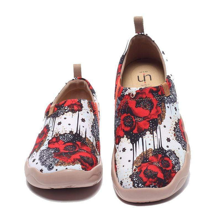 UIN Footwear Women Dazzling Papaver Canvas loafers