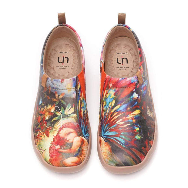 UIN Footwear Women Dreaming Butterfly Fairy Canvas loafers