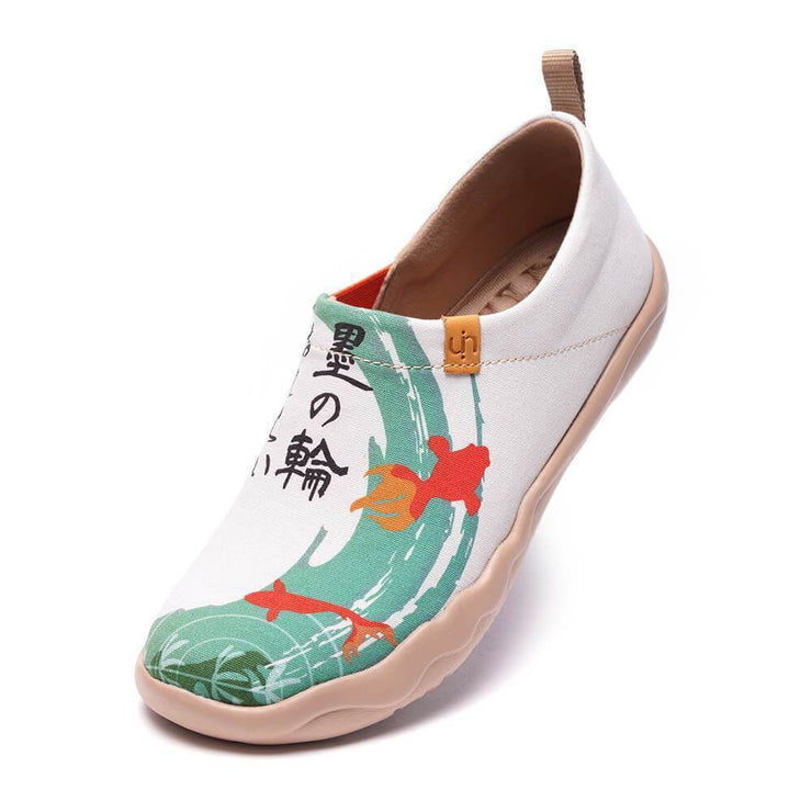 UIN Footwear Women -Goldfish- Art Painted Women Walking Shoes Canvas loafers