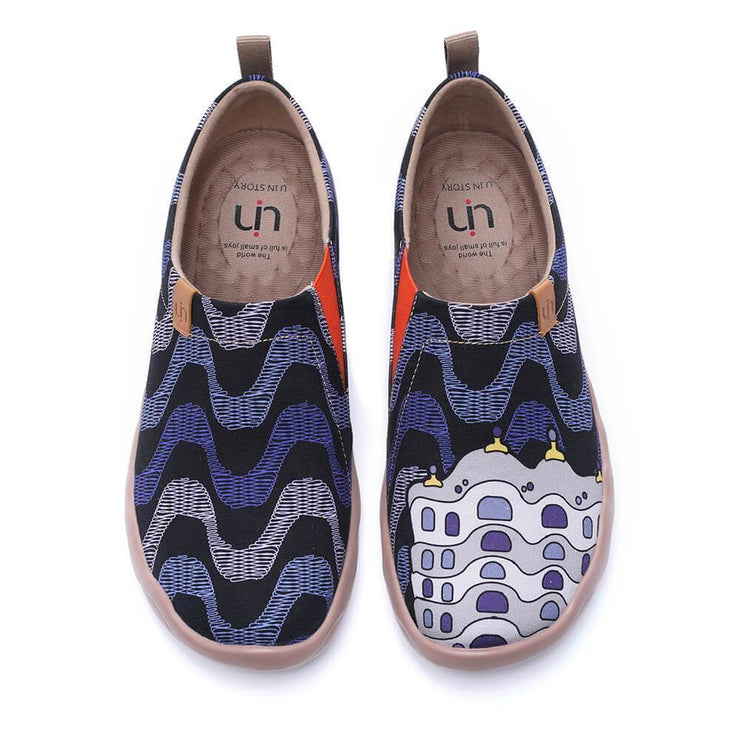 UIN Footwear Women LA PEDRERA Men Canvas Art Painted Shoes Canvas loafers