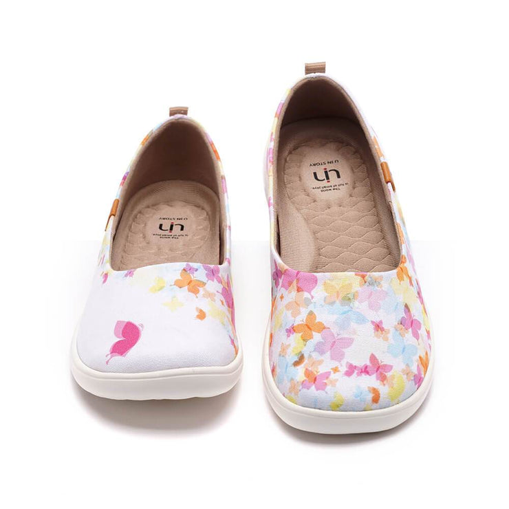 UIN Footwear Women Painted Butterflies Canvas loafers