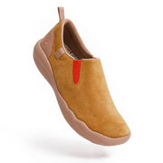 UIN Footwear Women (Pre-sale) Cuenca Khaki Cow Suede Women Canvas loafers