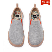 UIN Footwear Women (Pre-sale) Cuenca Light Grey Wool Women Canvas loafers