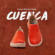 UIN Footwear Women (Pre-sale) Cuenca Red Cow Suede Women Canvas loafers