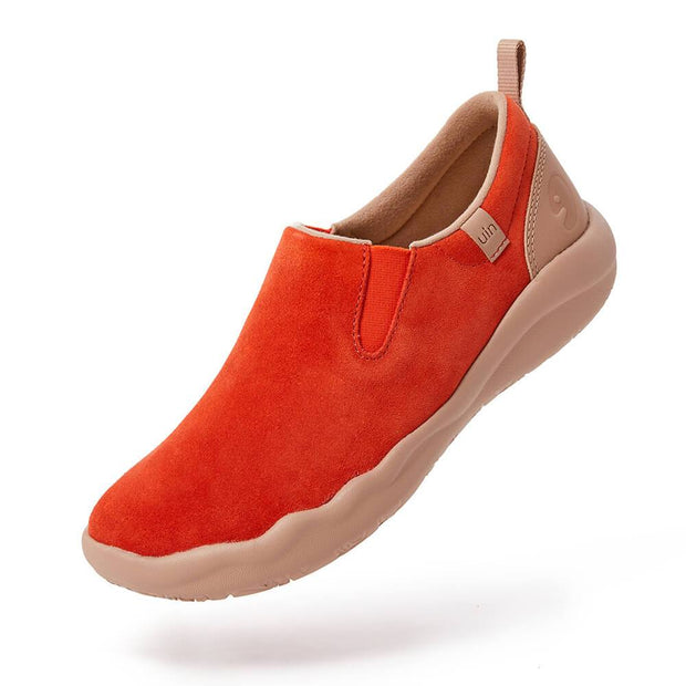 UIN Footwear Women (Pre-sale) Cuenca Red Cow Suede Women Canvas loafers