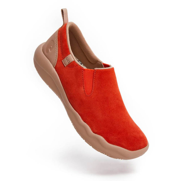 UIN Footwear Women (Pre-sale) Cuenca Red Cow Suede Women Canvas loafers