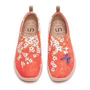 UIN Footwear Women -Sakura- Women Art Painted Walking Shoes Canvas loafers