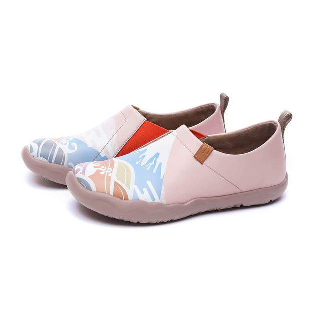 UIN Footwear Women -Spring in Mount Fuji- Women Art Painted Flat Shoes Canvas loafers