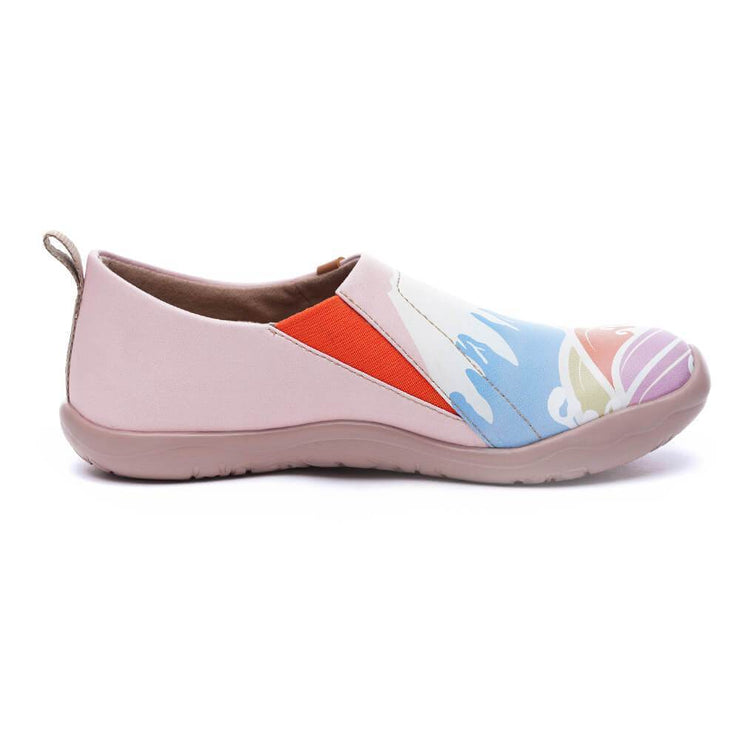 UIN Footwear Women -Spring in Mount Fuji- Women Art Painted Flat Shoes Canvas loafers