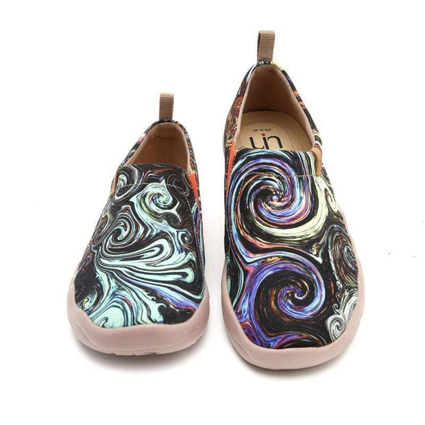 UIN Footwear Women Starry Night Canvas loafers