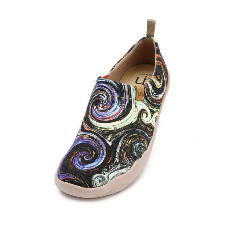 UIN Footwear Women Starry Night Canvas loafers