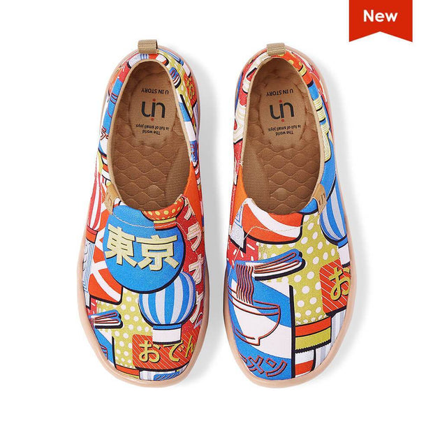 UIN Footwear Women Tokyo's Neon Canvas loafers