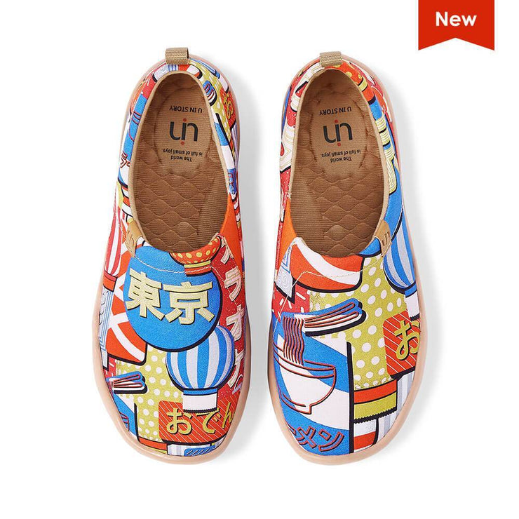 UIN Footwear Women Tokyo's Neon Canvas loafers