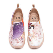 UIN Footwear Women -Under the Cherry Tree- Women Painted Slip-on Casual Shoes Canvas loafers