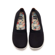 UIN Footwear Women Valencia Black Canvas loafers